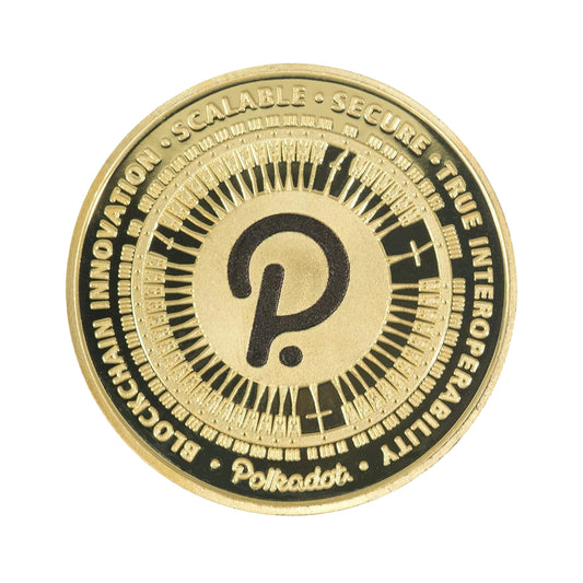 Polkadot Blockchain Crypto Gold Plated Coin
