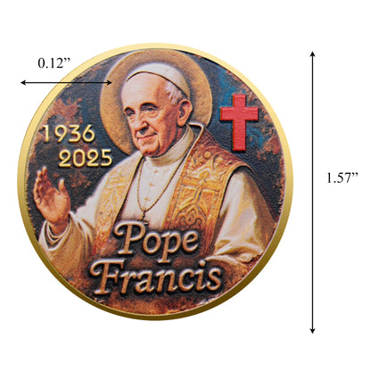 Pope Francis Tribute Commemorative Gold Plated Coin