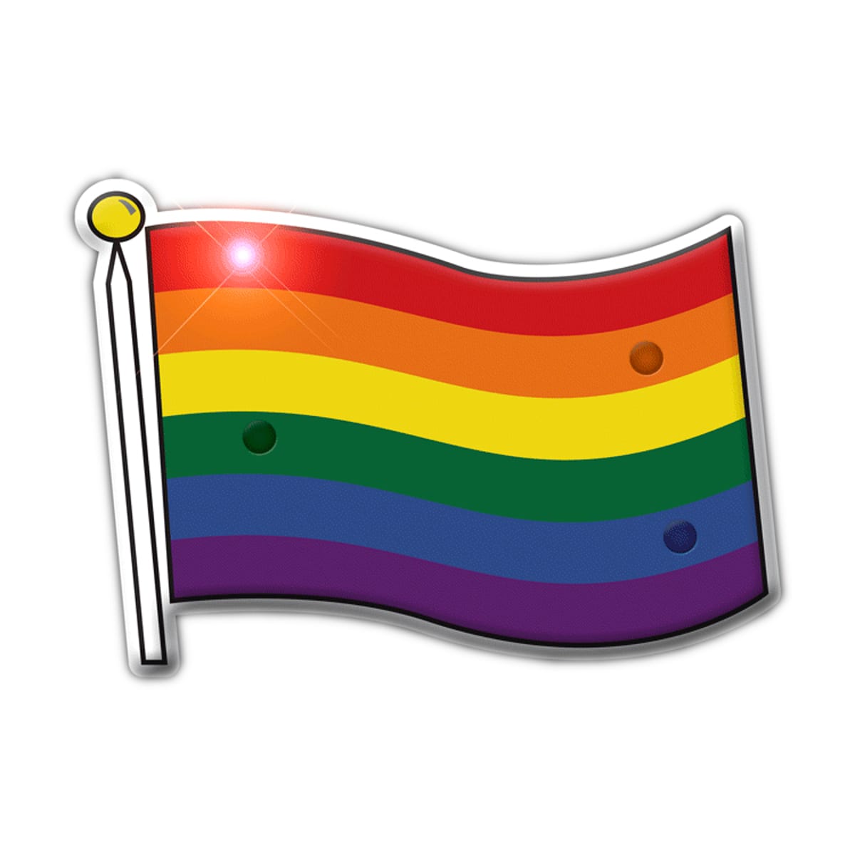Rainbow Flag Light Up Pin