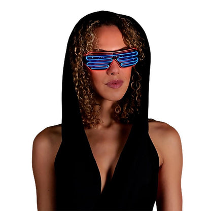 Ultra Electro Luminescent Sunglasses Blue and Red