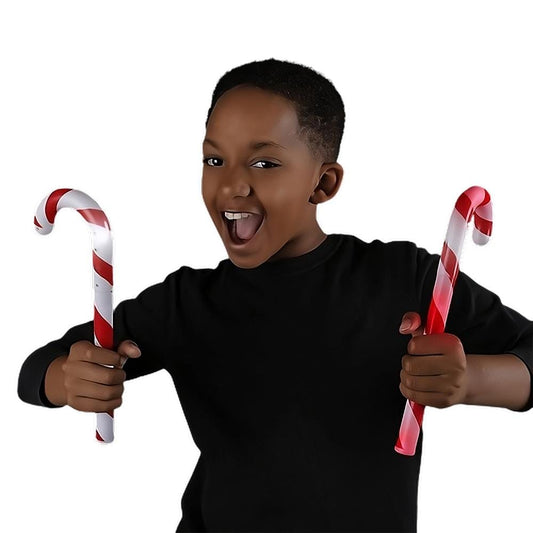 Flashing Peppermint Candy Cane Holiday Light Up Wand