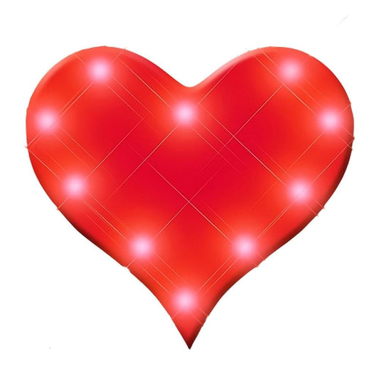 Red Heart Flashing Battery Operated Body Light Lapel Pins