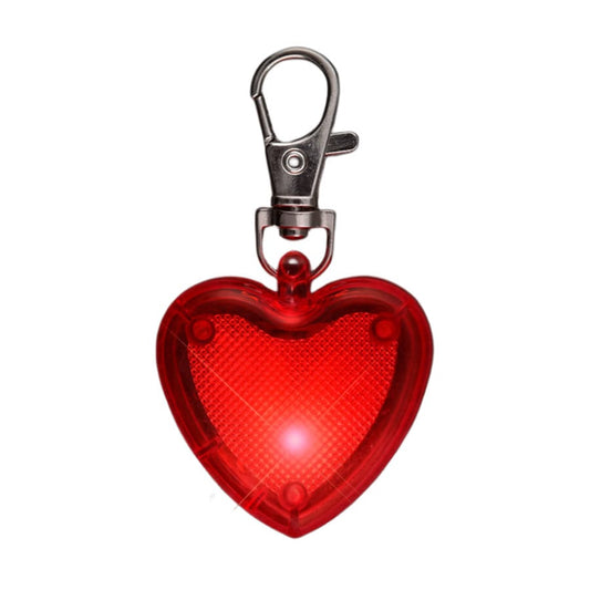 Red Heart Personal Safety Emergency Keychain Set Flashlight Blinkers