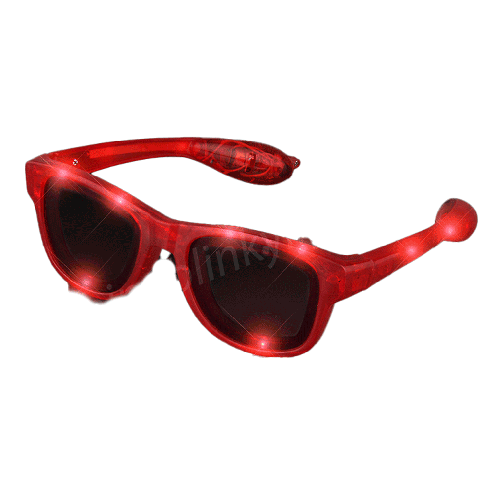 Red LED Nerd Glasses