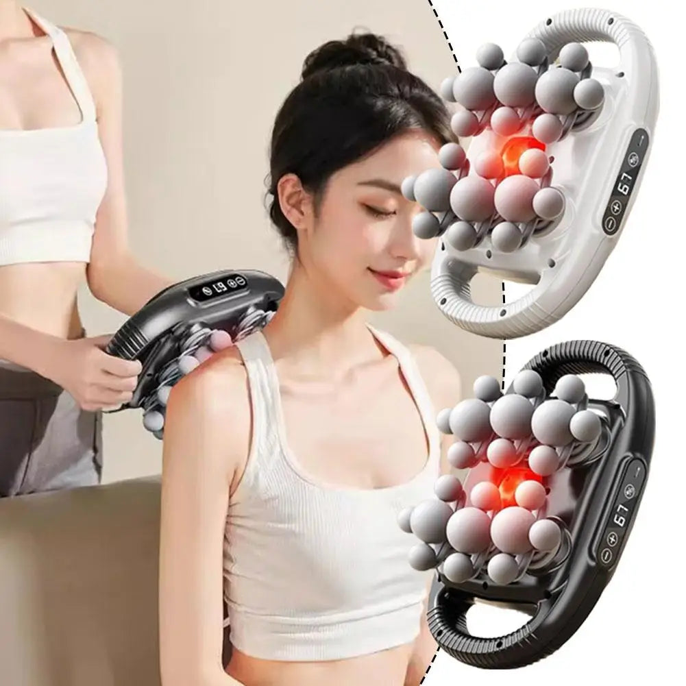 Cordless 22 Head Massage Gun High Frequency Vibration 9 Speed Levels Deep Relaxation for Back Neck Shoulder Legs