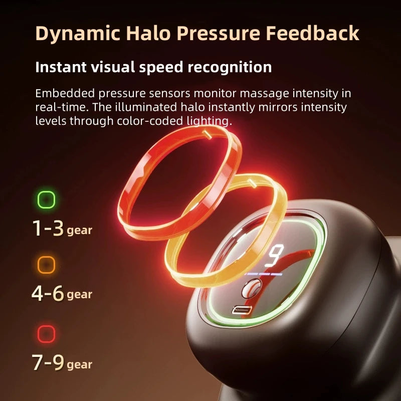 4-Heads Handheld Fascia Gun Electric Deep Tissue Body Massager Professional Muscle Massager Tool Portable for Myofascial Release