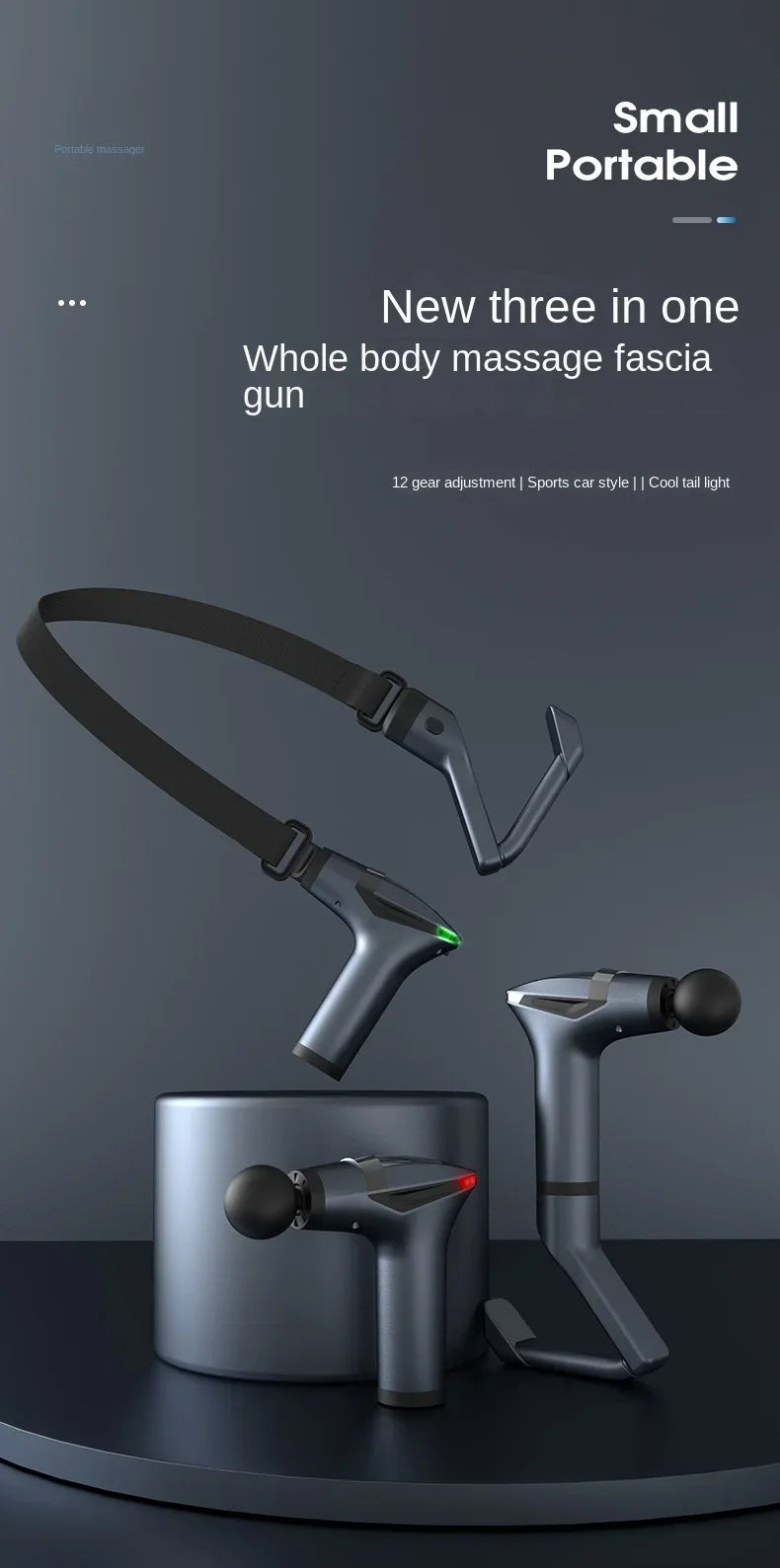 Hot Selling Multifunctional Muscle Relaxation Long-handle Massage Gun Remission Deep Tissue Percussion Body Electric Massage Gun
