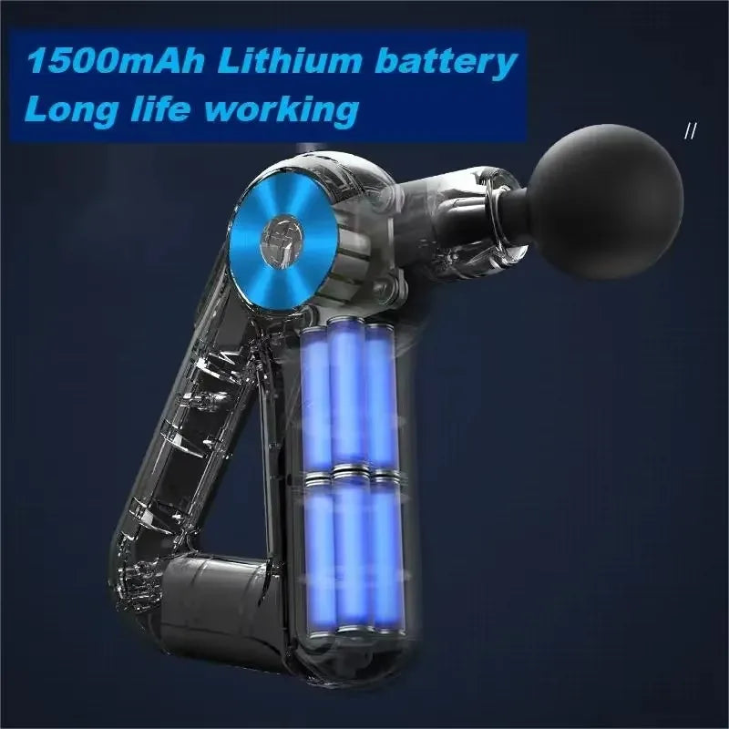 Mini Triangular Fascia Gun Neck Cervical spine Massage With 9 Massage Heads 9 Levels of Adjustable Strength Low Noise