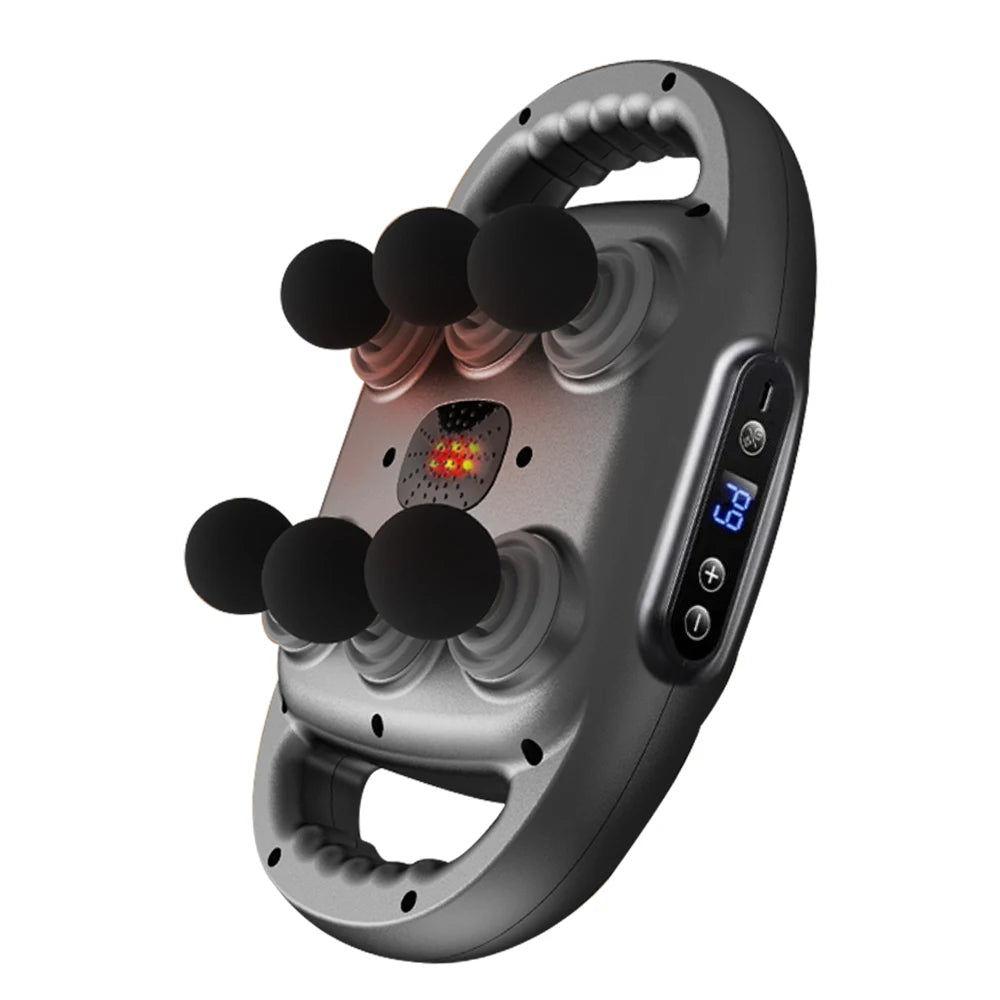 Fascia Gun Muscle Massager Gun High Frequency Back Waist Massage Machine Six-head Body Shoulder Professional Fascia Massage Gun