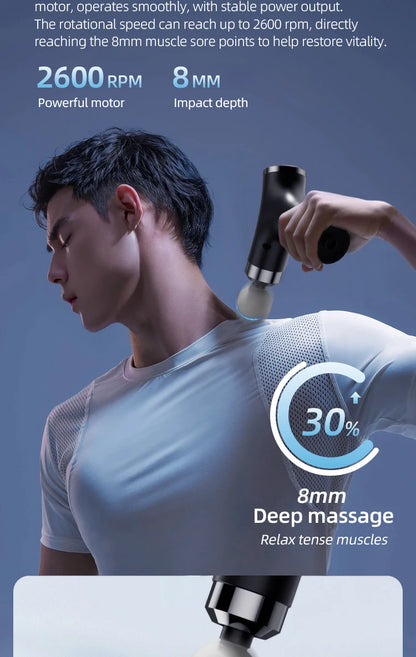 Multifunctional Intelligent Massage Gun Detachable Handheld Long-Handled Elbow Fascia Muscle Relaxation Massager for Home Use