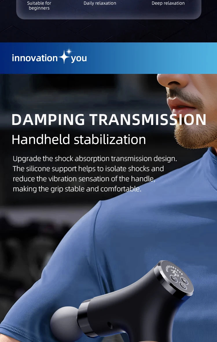 Multifunctional Intelligent Massage Gun Detachable Handheld Long-Handled Elbow Fascia Muscle Relaxation Massager for Home Use