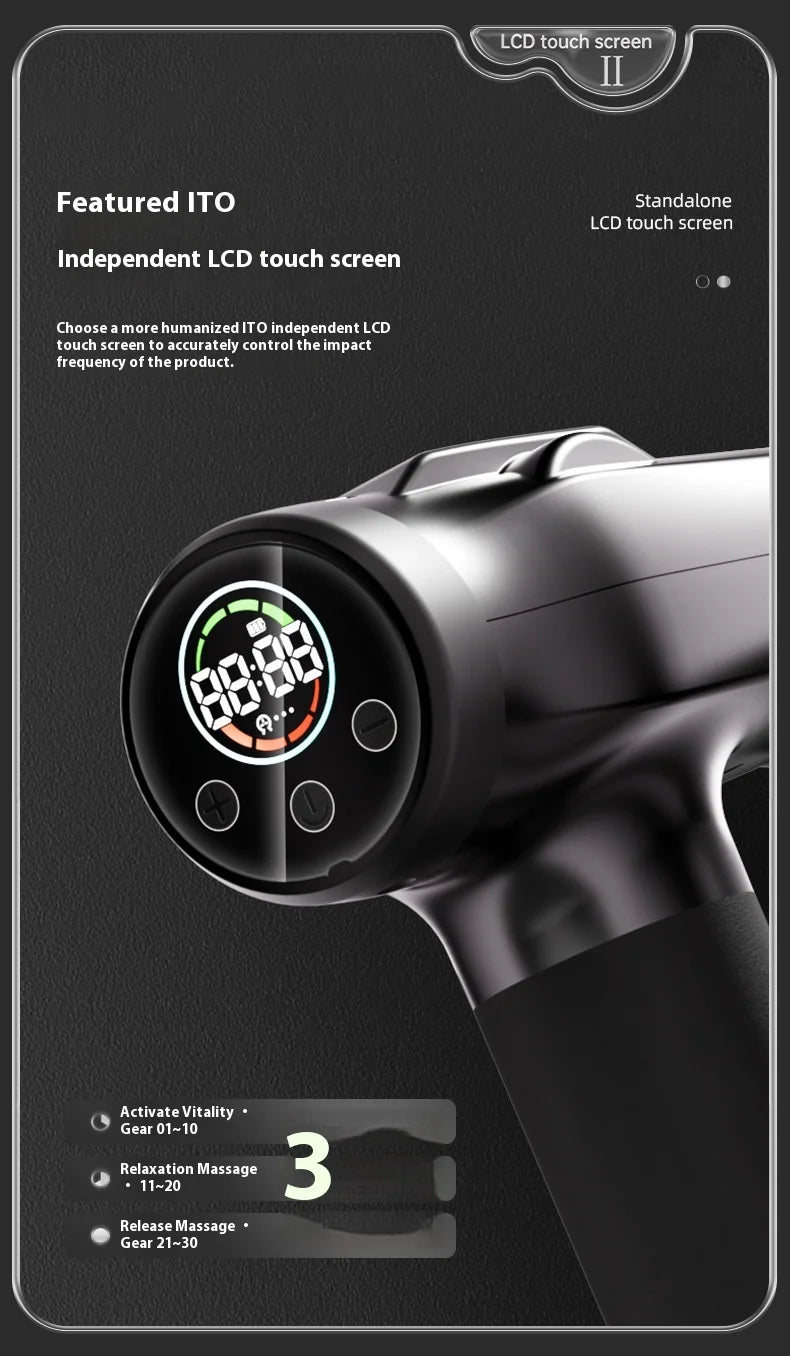 Double Head Handheld Mini Massager Gun with Deep Tissue Percussion Muscle Massage Gun Multifunctional Rechargeable Fascial Gun