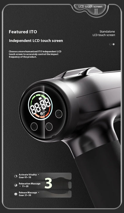 Double Head Handheld Mini Massager Gun with Deep Tissue Percussion Muscle Massage Gun Multifunctional Rechargeable Fascial Gun