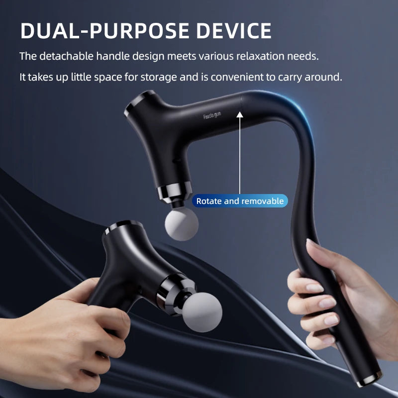 Multifunctional Intelligent Massage Gun Detachable Handheld Long-Handled Elbow Fascia Muscle Relaxation Massager for Home Use