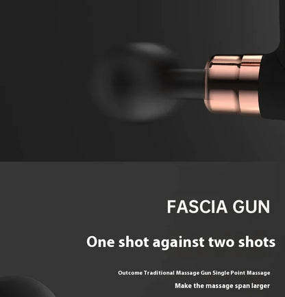 New Products 6 Gears Fascial Gun Double Head Mini Massage Gun Cordless Deep Tissue Vibration Muscle Massage Gun with LED Display