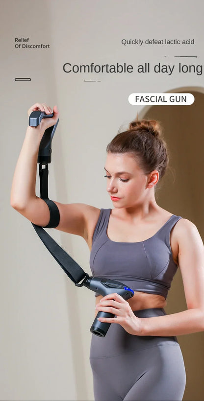Hot Selling Multifunctional Muscle Relaxation Long-handle Massage Gun Remission Deep Tissue Percussion Body Electric Massage Gun