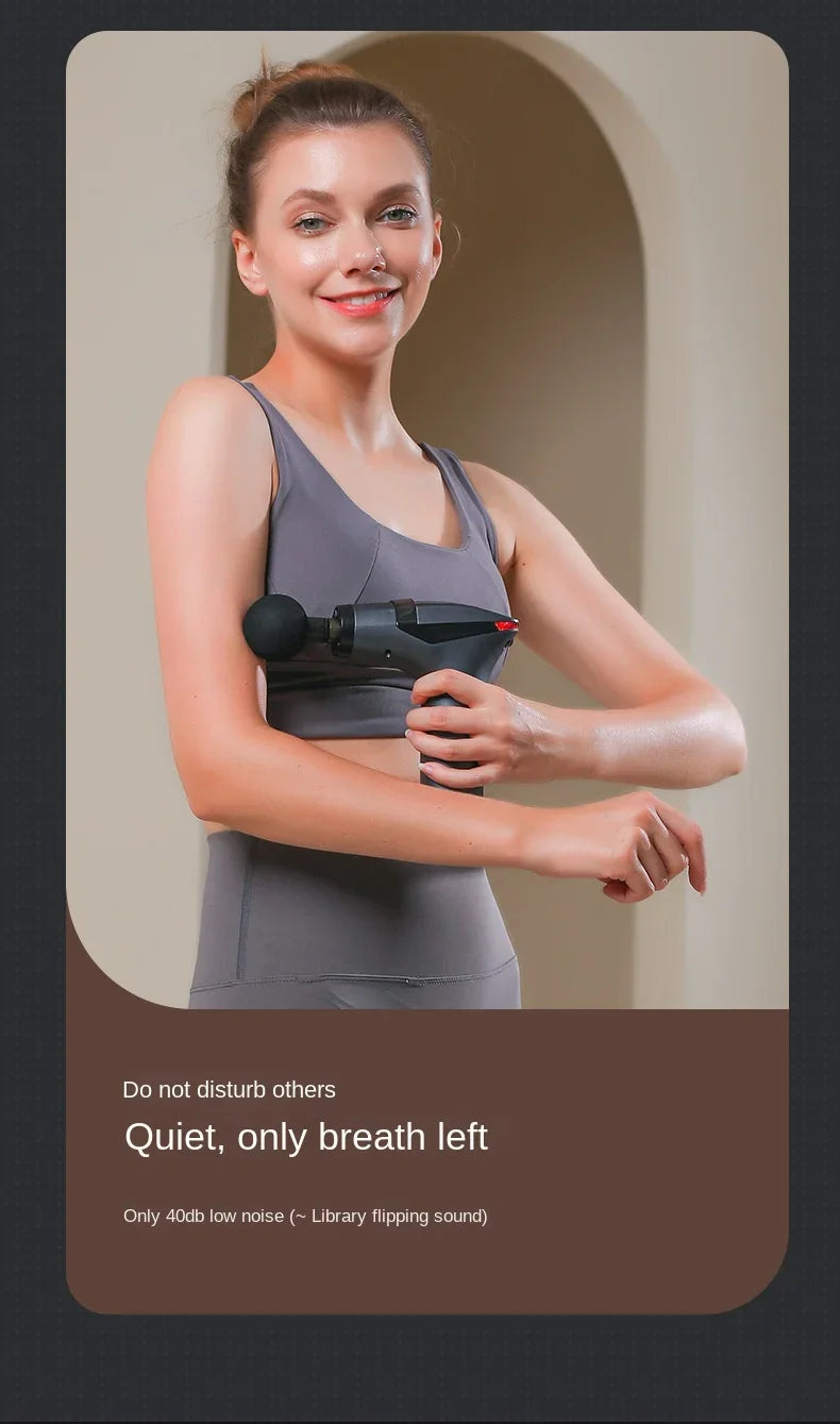 Hot Selling Multifunctional Muscle Relaxation Long-handle Massage Gun Remission Deep Tissue Percussion Body Electric Massage Gun