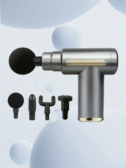 2026Portable Fascial Massage Gun Electric Percussion Pistol Massager With LED Touch Screen4Replaceable Massage Head Rechargeable