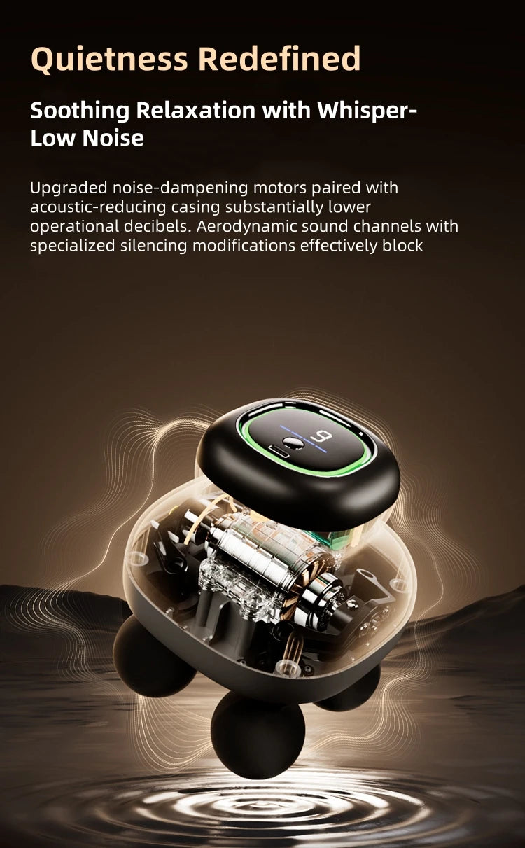 4-Heads Handheld Fascia Gun Electric Deep Tissue Body Massager Professional Muscle Massager Tool Portable for Myofascial Release