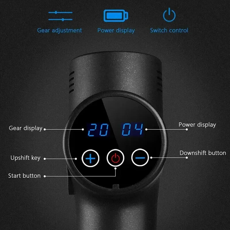 30 Level Massage Gun Fascia Deep Muscle Relax Body Neck Massager Electric Fitness Equipment Noise Reduction Male Female