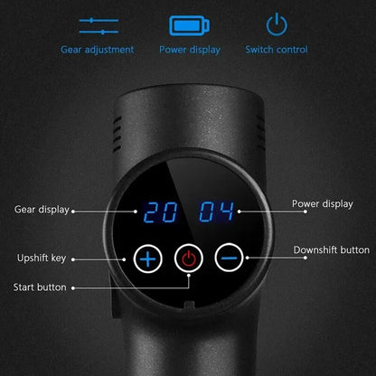 30 Level Massage Gun Fascia Deep Muscle Relax Body Neck Massager Electric Fitness Equipment Noise Reduction Male Female