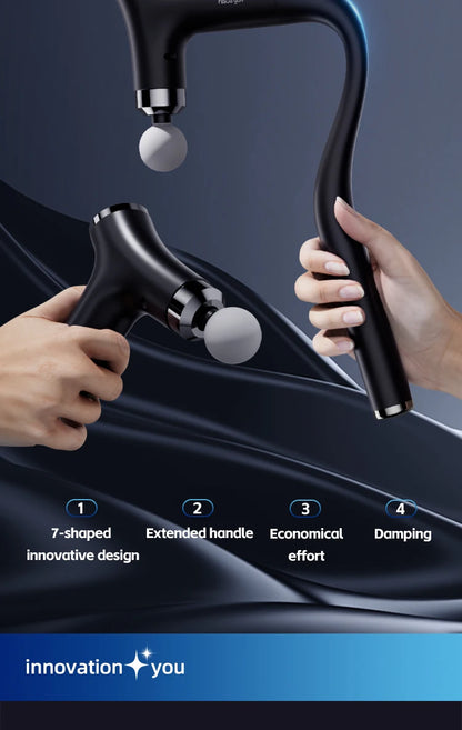 Multifunctional Intelligent Massage Gun Detachable Handheld Long-Handled Elbow Fascia Muscle Relaxation Massager for Home Use
