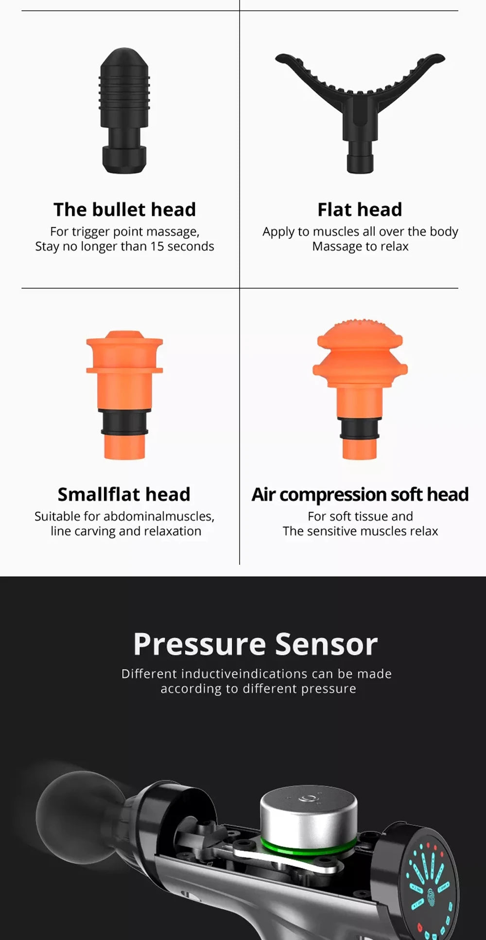 Professional Fascia Gun 4800mAh Deep Tissue Percussion Vibrat Massage Gun Fitness Back And Neck Muscle Relaxation Massager