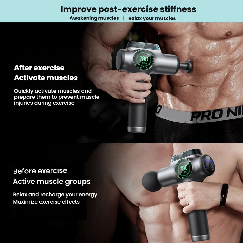 Powerful Massage Gun with 99 Speed Adjustable Levels 8 Attachments Box for Full Body Muscle Recovery