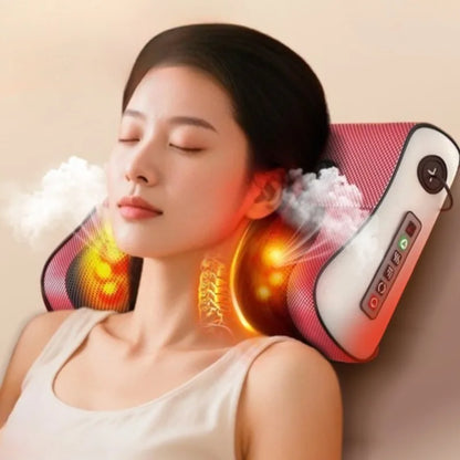 Multi Functional Neck and Shoulder Massager Household Neck and Back Kneading Tool with Multiple Adjustable Hot Compress Massage
