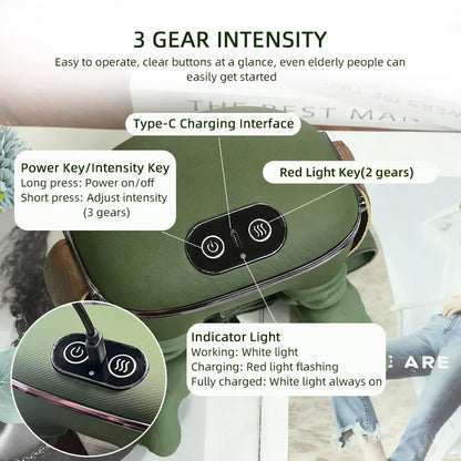 Wireless Neck Cervical Trapezius Kneading Massage Shawl 4D Bionic Finger Neck Shoulder Massager Brushless Motor Neck masajeador