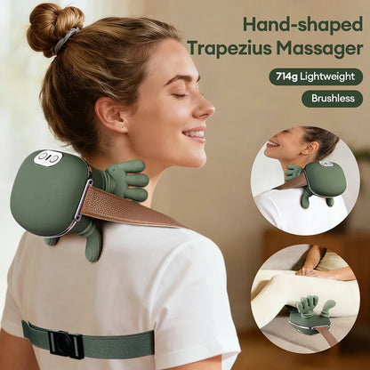 Wireless Neck Cervical Trapezius Kneading Massage Shawl 4D Bionic Finger Neck Shoulder Massager Brushless Motor Neck masajeador
