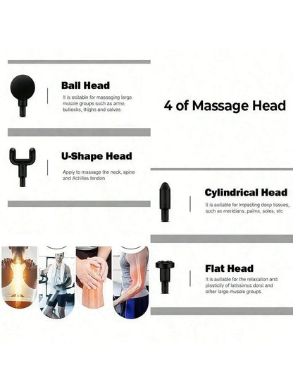 2026 Portable Muscle Massage Gun For Body Massage, With Led Touch Screen, Speed Adjustment, Rechargeable