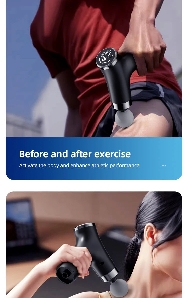 Multifunctional Intelligent Massage Gun Detachable Handheld Long-Handled Elbow Fascia Muscle Relaxation Massager for Home Use