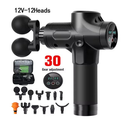 30 Level Massage Gun Fascia Deep Muscle Relax Body Neck Massager Electric Fitness Equipment Noise Reduction Male Female