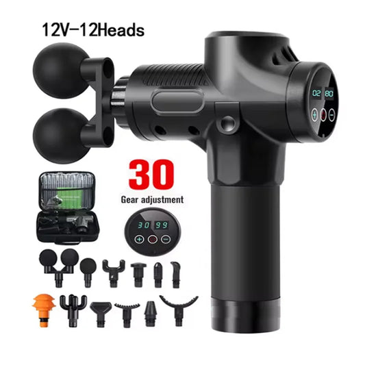 30 Level Massage Gun Fascia Deep Muscle Relax Body Neck Massager Electric Fitness Equipment Noise Reduction Male Female