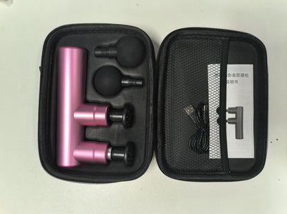Muscle Electric Massage Gun USB Charging High Frequency Double Head Body Relax Portable Massage Gun with Bag for Sports Gift
