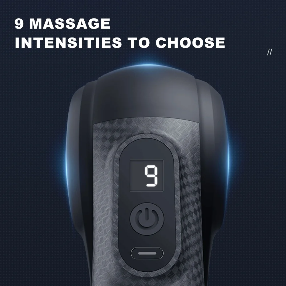 Mini Triangular Fascia Gun Neck Cervical spine Massage With 9 Massage Heads 9 Levels of Adjustable Strength Low Noise