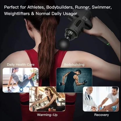 30 Level Massage Gun Fascia Deep Muscle Relax Body Neck Massager Electric Fitness Equipment Noise Reduction Male Female