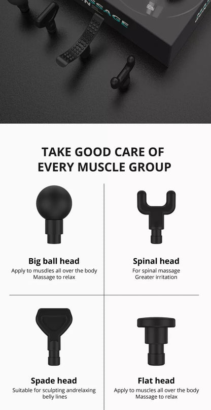 Professional Fascia Gun 4800mAh Deep Tissue Percussion Vibrat Massage Gun Fitness Back And Neck Muscle Relaxation Massager