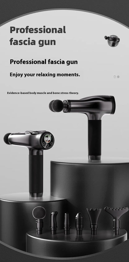 Double Head Handheld Mini Massager Gun with Deep Tissue Percussion Muscle Massage Gun Multifunctional Rechargeable Fascial Gun