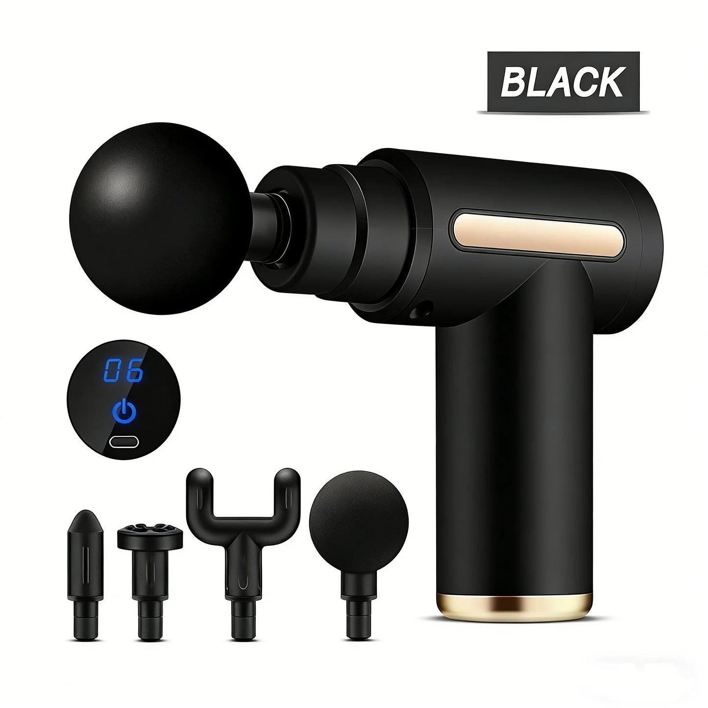 2026 Portable Muscle Massage Gun For Body Massage, With Led Touch Screen, Speed Adjustment, Rechargeable