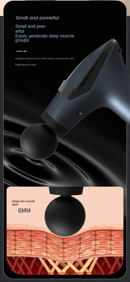 Hot Selling Multifunctional Muscle Relaxation Long-handle Massage Gun Remission Deep Tissue Percussion Body Electric Massage Gun