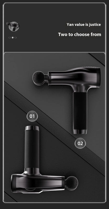 Double Head Handheld Mini Massager Gun with Deep Tissue Percussion Muscle Massage Gun Multifunctional Rechargeable Fascial Gun