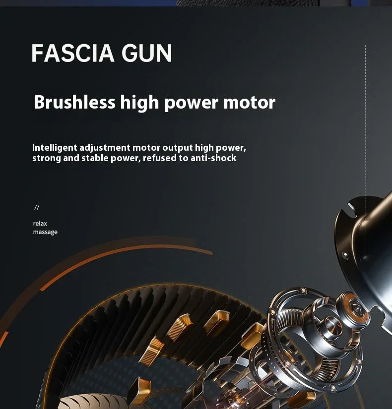 New Products 6 Gears Fascial Gun Double Head Mini Massage Gun Cordless Deep Tissue Vibration Muscle Massage Gun with LED Display