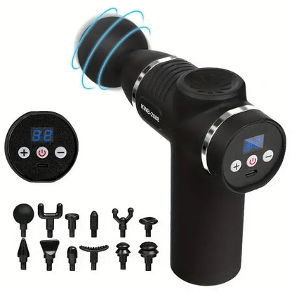 Mini Massage Gun Fascia Machine Muscle Relaxation Vibrating Gun Rod Percussion Massage Fitness Equipment Neck Grab Fascia Gun