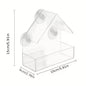 Transparent Bird Feeder Birds House for Outdoor Window Bird Feeder with Strong Suction Cups for Wild Birds, Cardinal Bluebird