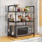 New Year: Heavy-Duty Adjustable/Stackable/Foldable Telescopic Upright Storage Rack/Microwave Stand - Multiple Models Available, Sturdy Metal Countertop Rack with Upper and Lower Shelves, Space-Saving Microwave Top Shelf and S