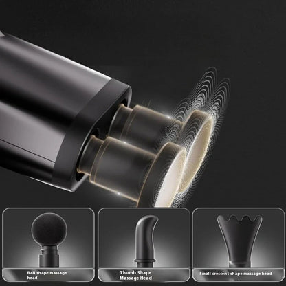 Double Head Handheld Mini Massager Gun with Deep Tissue Percussion Muscle Massage Gun Multifunctional Rechargeable Fascial Gun