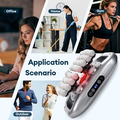 48/66-Head Fascia Gun High Frequency Vibration Body Fascia Massage Gun Back Waist Massager Tool Neck Shoulder Fascia Masajeador