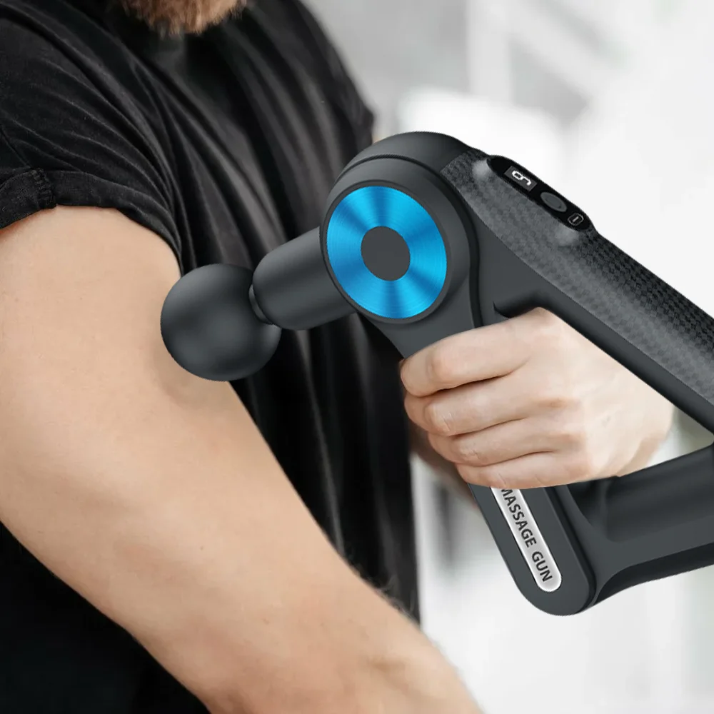 Mini Triangular Fascia Gun Neck Cervical spine Massage With 9 Massage Heads 9 Levels of Adjustable Strength Low Noise